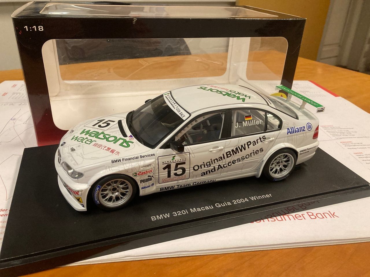 未開封 1/18 BMW 320i Macau Guia 2004 Winner - メルカリ