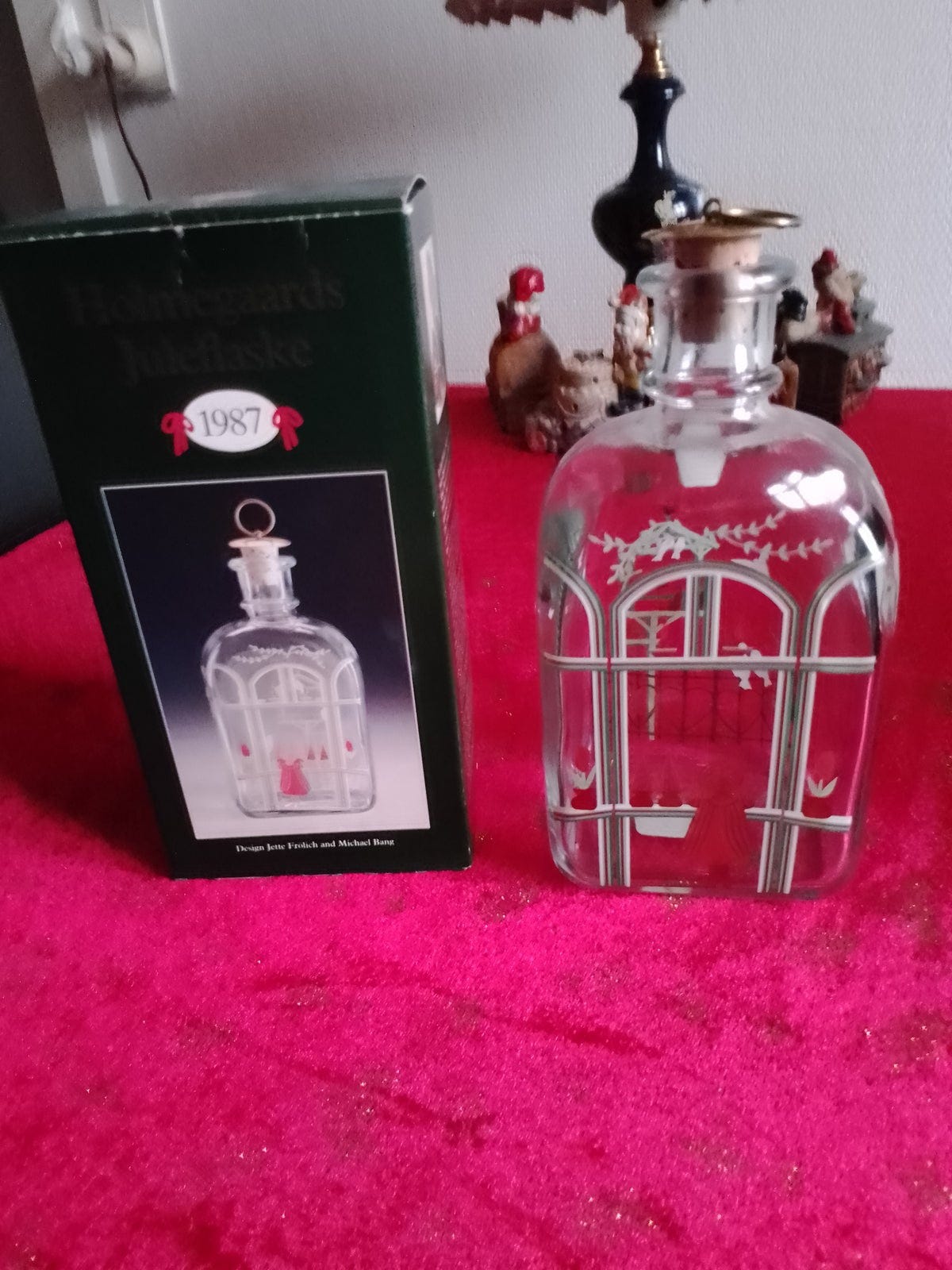 Glas, holmegaard jule snapse flaske 1987, holmegaard 90 kr | DBA