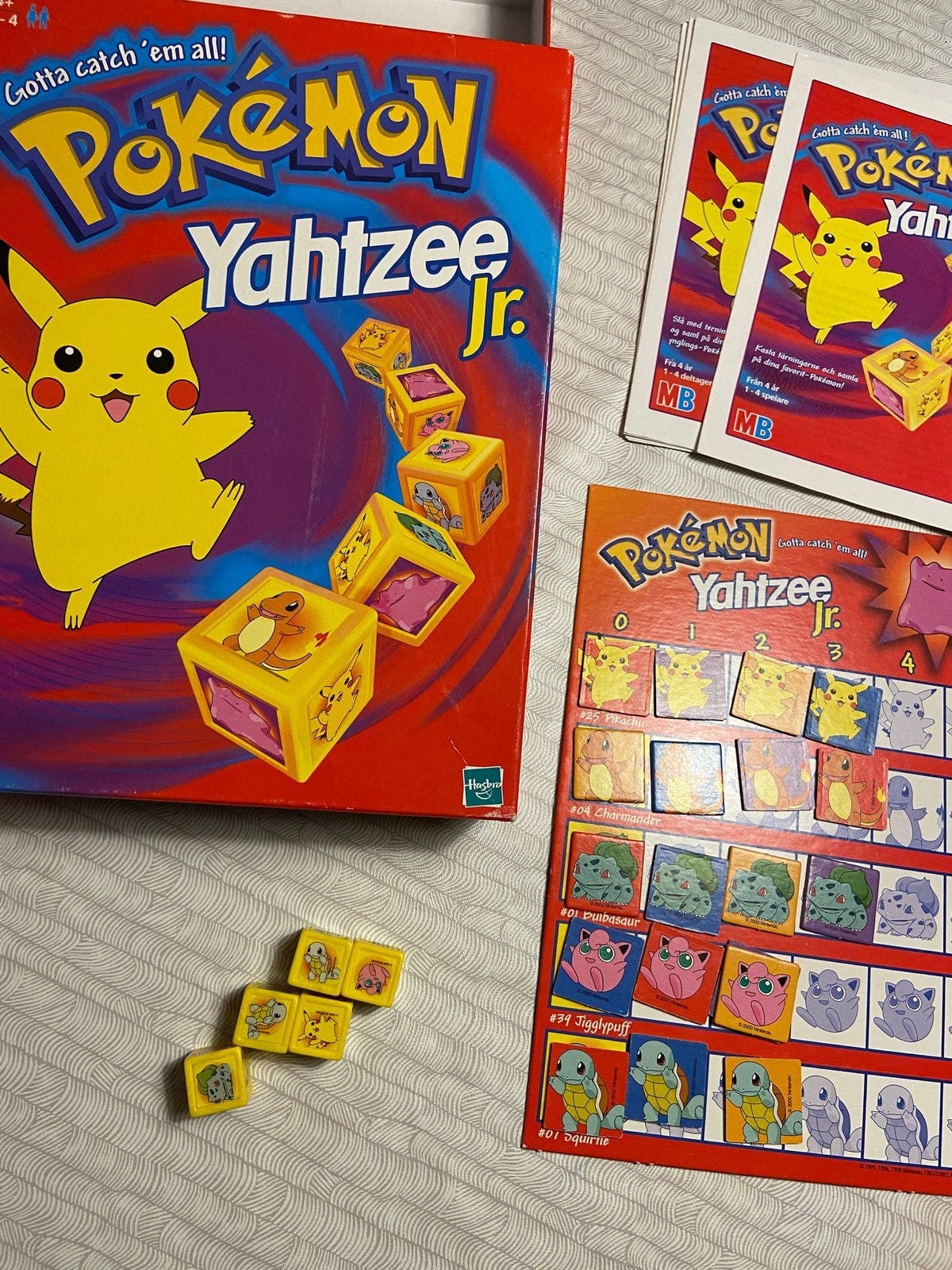 Yahtzee Pokémon – Jeu De Société MB, Neuf Sous Blister, Rare
