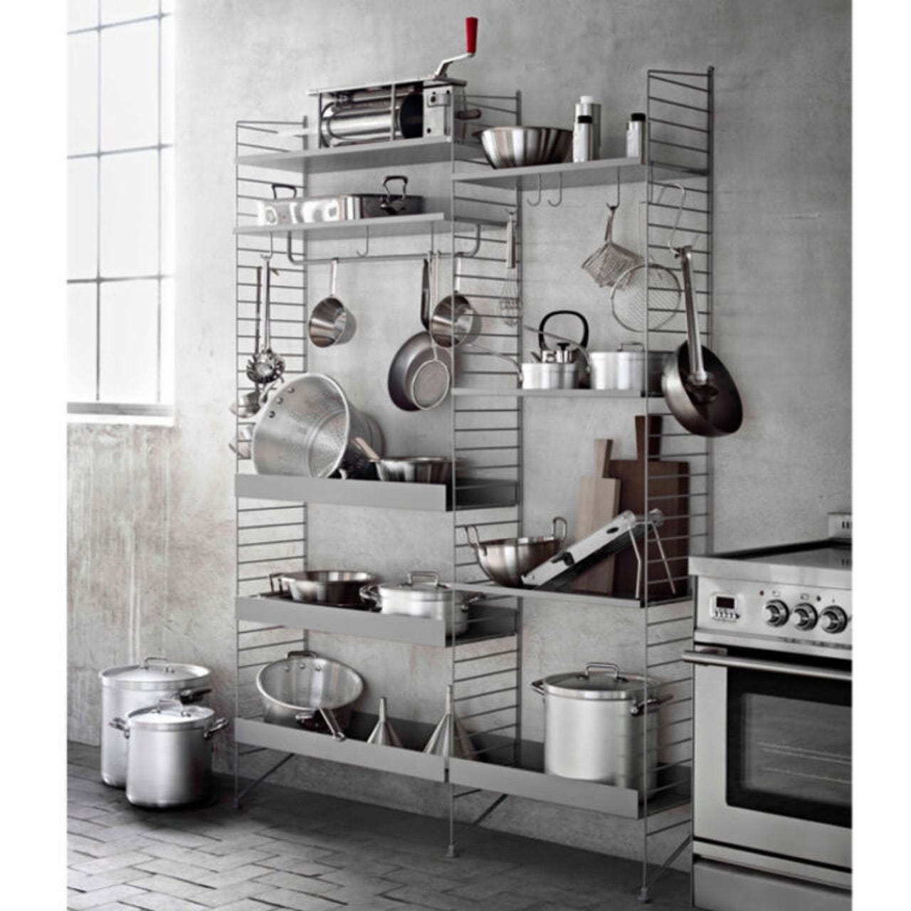 Reolsystem, String Komplet Køkkenopstilling, b: 136 d: 30 h: 200 | DBA