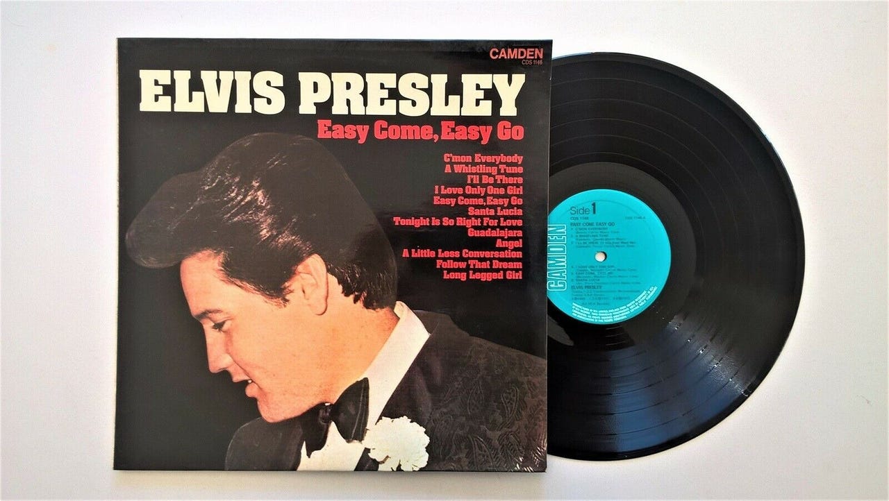 Elvis Presley Easy Come, Easy Go UK英盤 LP Elvis Presley – Easy Come, Easy Go – Cassette (Compilation