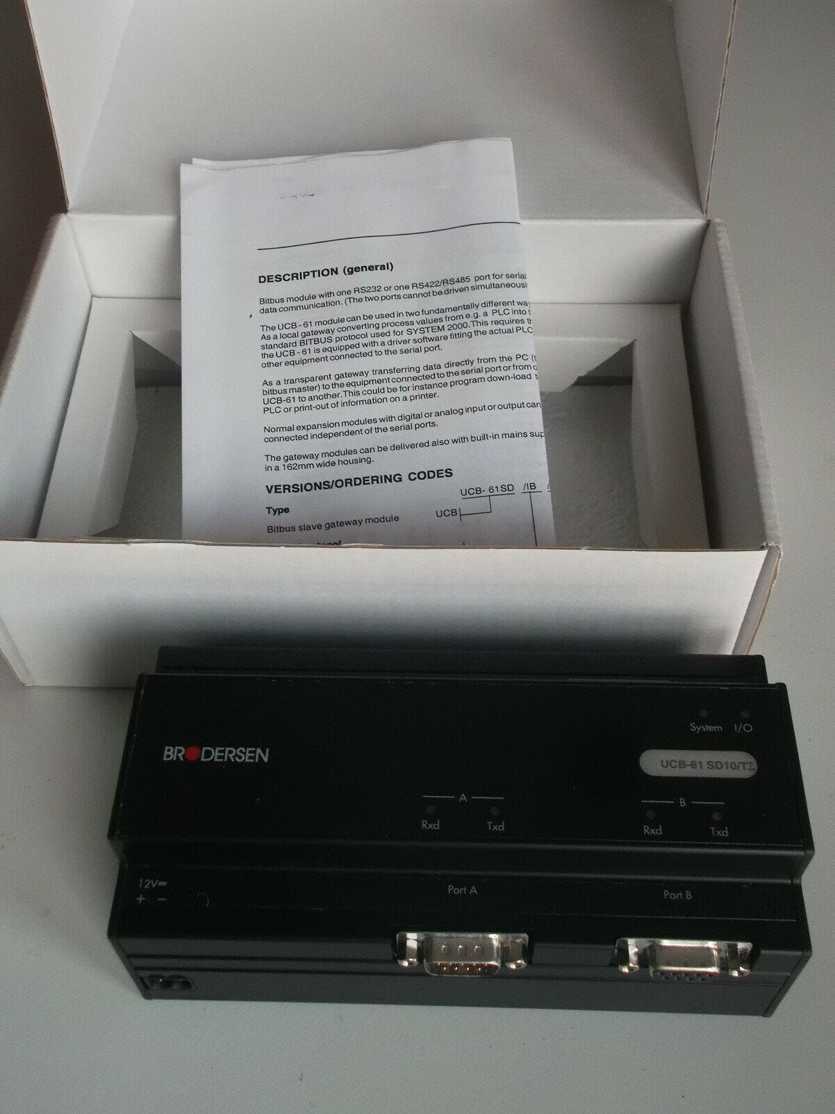 Brodersen Controls bitbus gateway modbus slave UCB-61 SD10/T2 | DBA