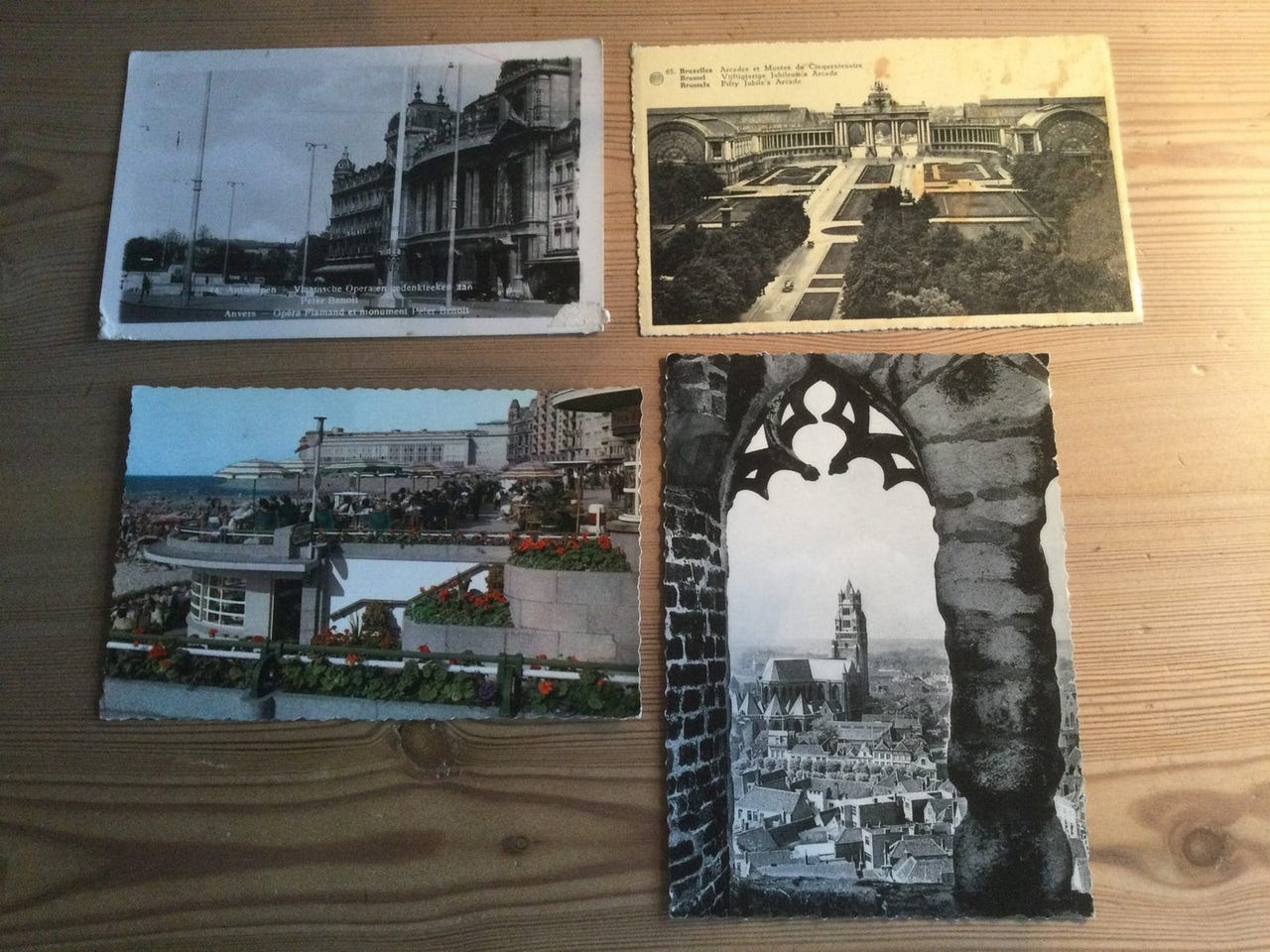 Belgien 4 ldre Postkort Bl a Antwerpen Stemplet r 1937 DBA belgien-4-ldre-postkort-bl-a-antwerpen-stemplet-r-1937-dba