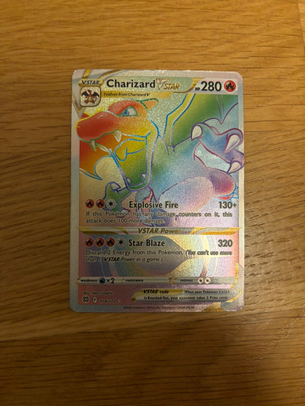 Pokemon kort Charizard VSTAR HP 280 174/172 Hyper Rare 2022 | DBA