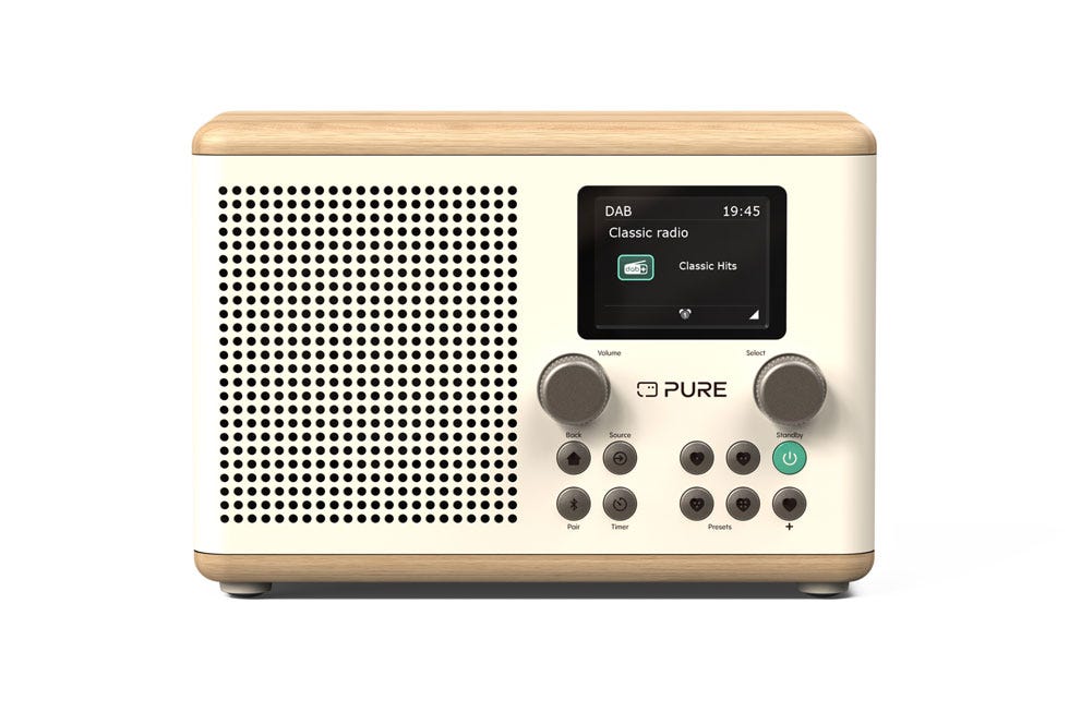Pure Classic H4 Radio de Cuisine numérique (Dab /FM, Bluetooth, USB, AUX, minuterie de Cuisine