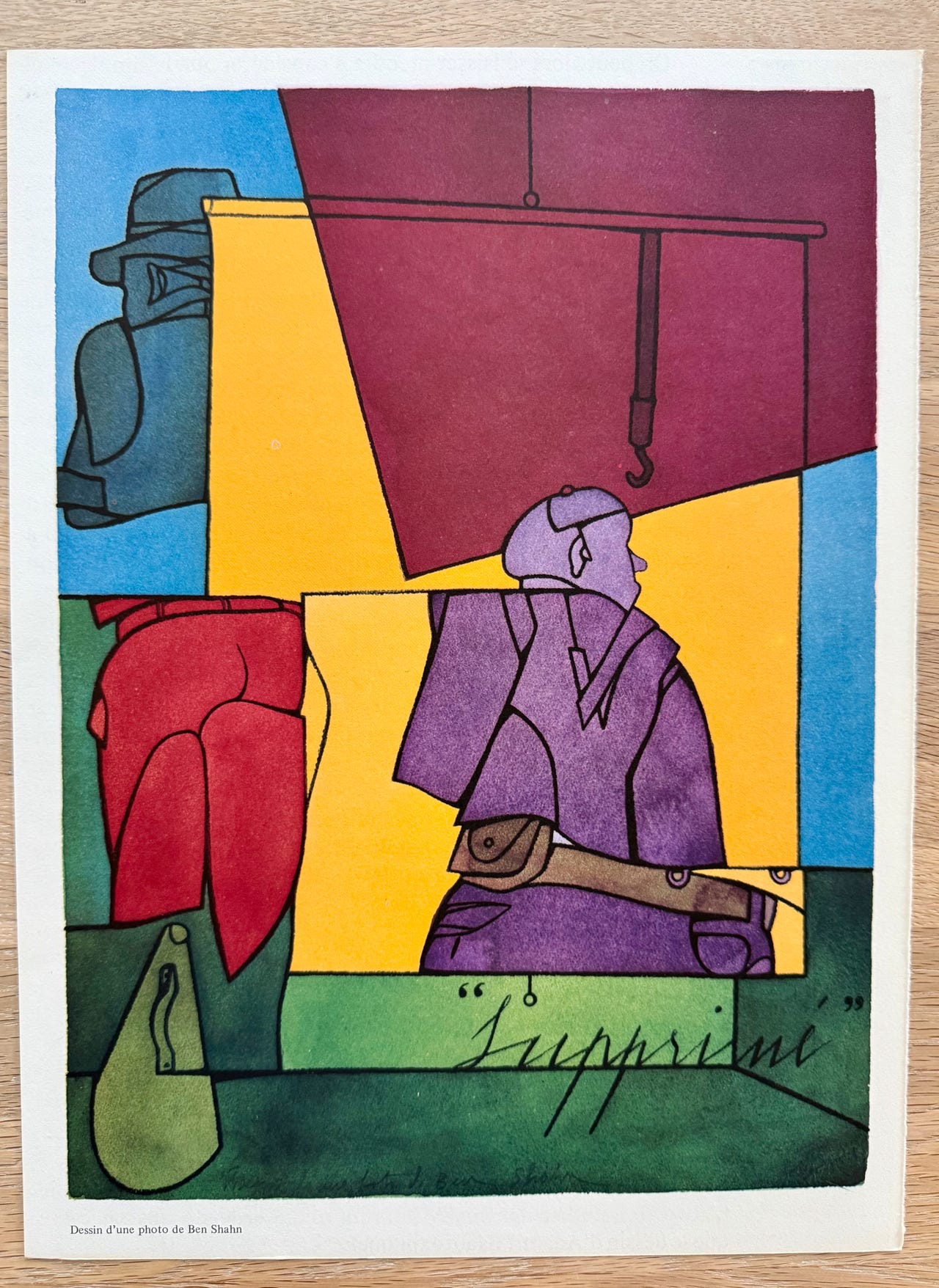Originalt Litografi fra Derrière Le Miroir af Valerio Adami 1975