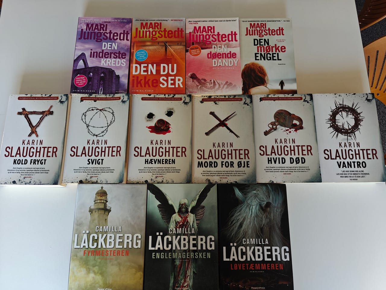 Krimi bøger Camilla Läckberg Mari Jungstedt og Karin Slaughter | DBA