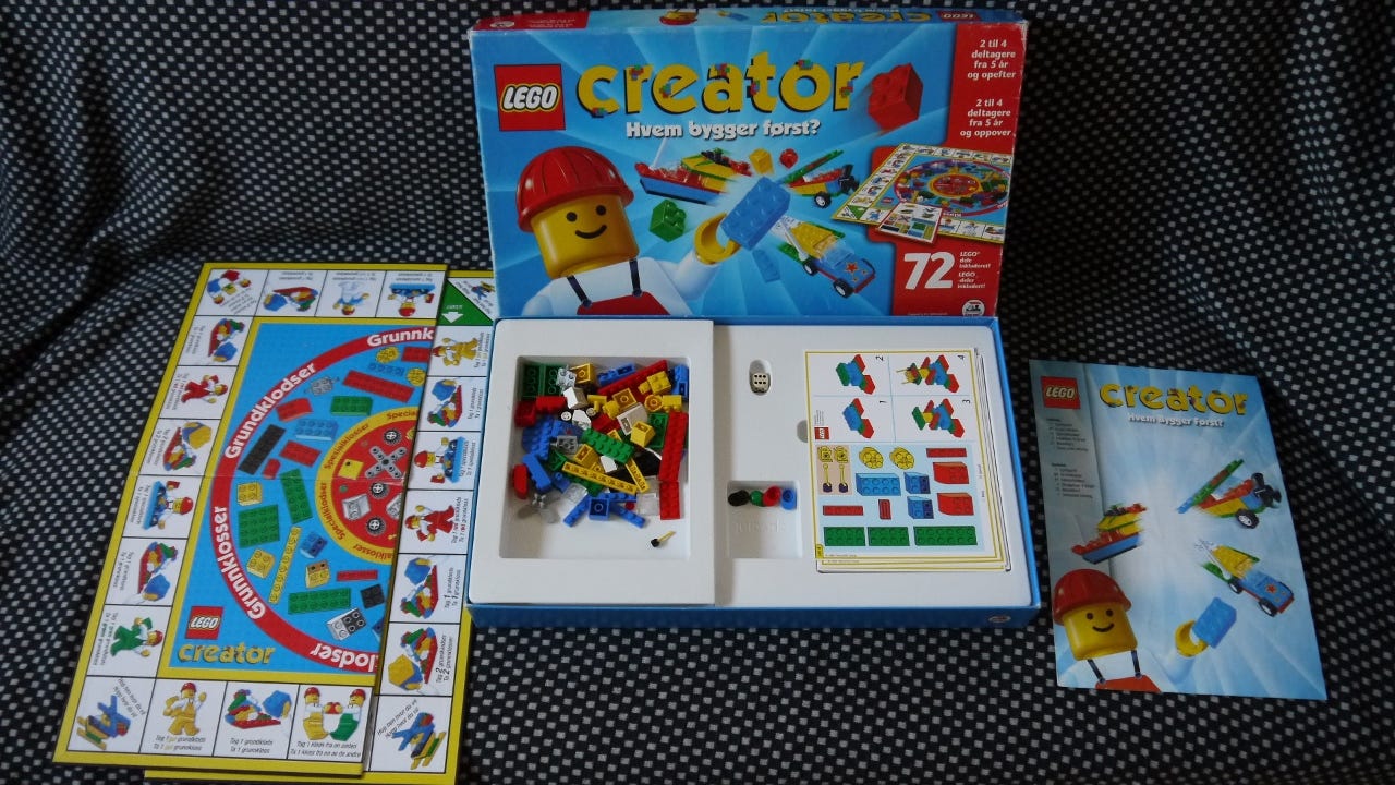 Lego 745, Creator brætspil fra år 2009, komplet dog med ødelagt