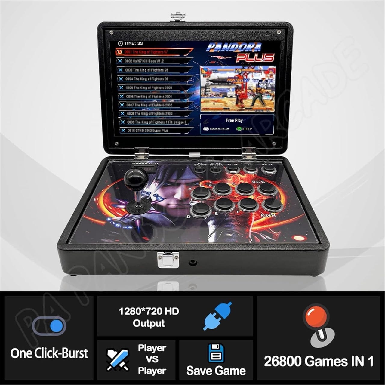 Folding Portable Pandora Box 30S 10000 Games Retro Arcade System