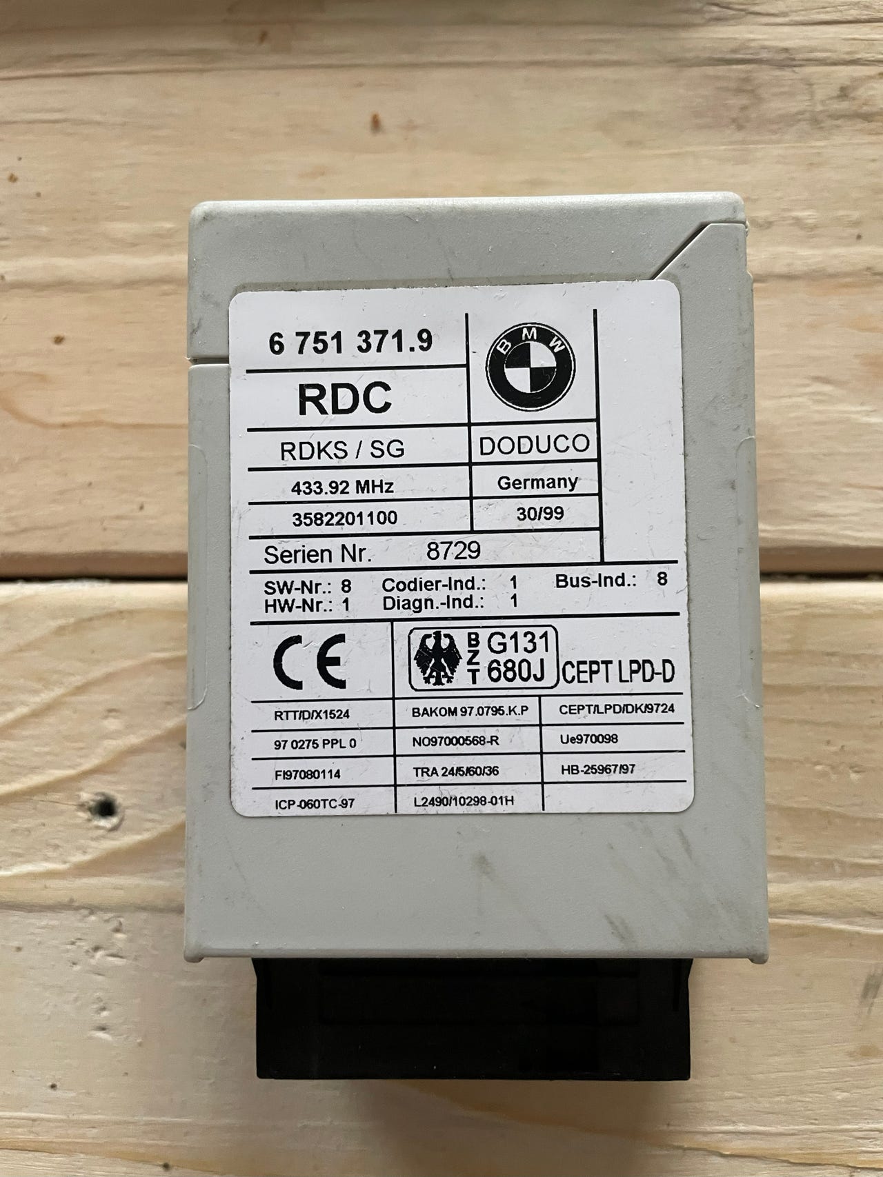 TPMS Module RDC / RDKS for e39 | DBA