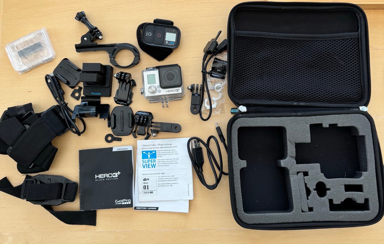 GoPro Hero 3+ Black Edition ed tilbehør og oppbevaringsveske | DBA