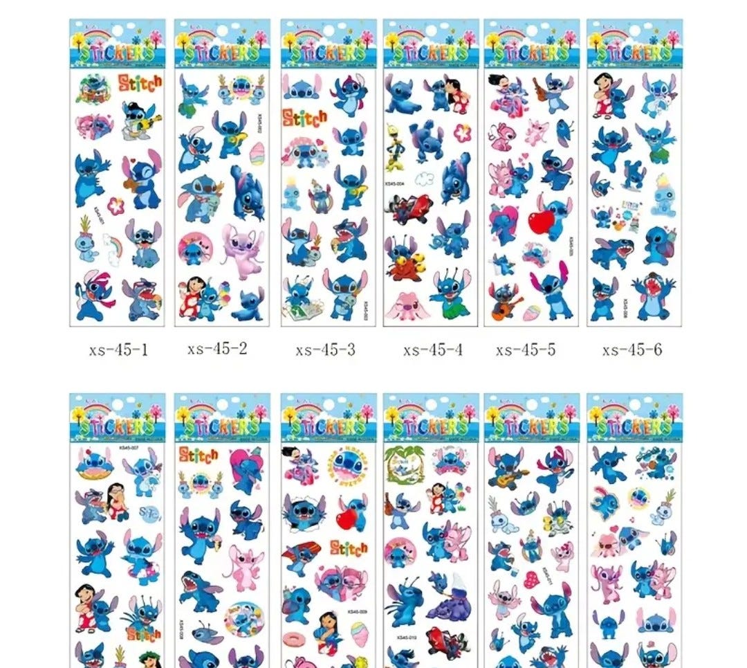 Stitch klistermærke ark evt til kalender gave/pakkekalender | DBA