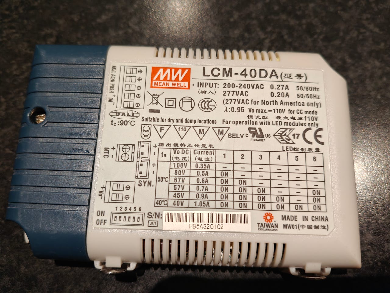 Meanwell LCM-40DA DALI dæmpbar driver til LED | DBA
