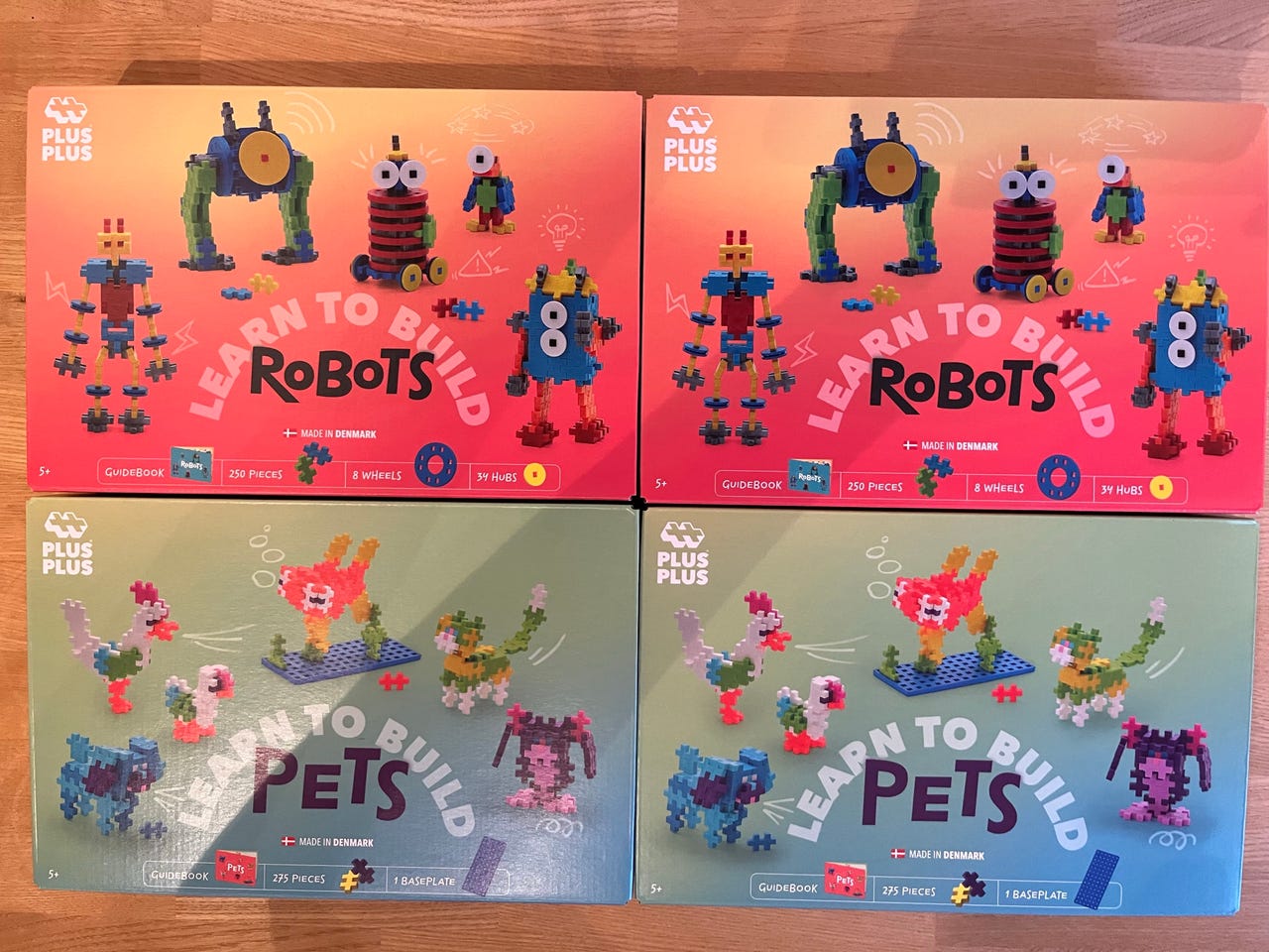 Plus Plus Learn to Build Robots og Pets Børnelegetøj 250/ 275 dele/ stk ...