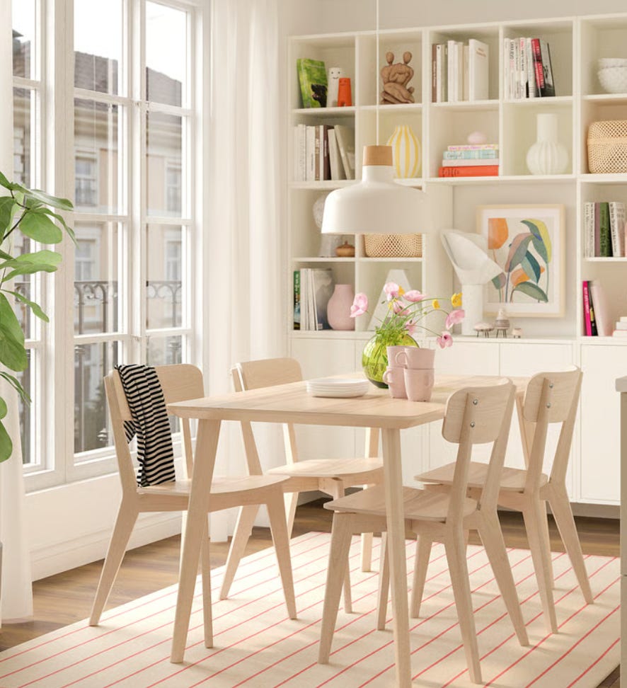 IKEA spisebord i lyst træ 140x78 cm | DBA