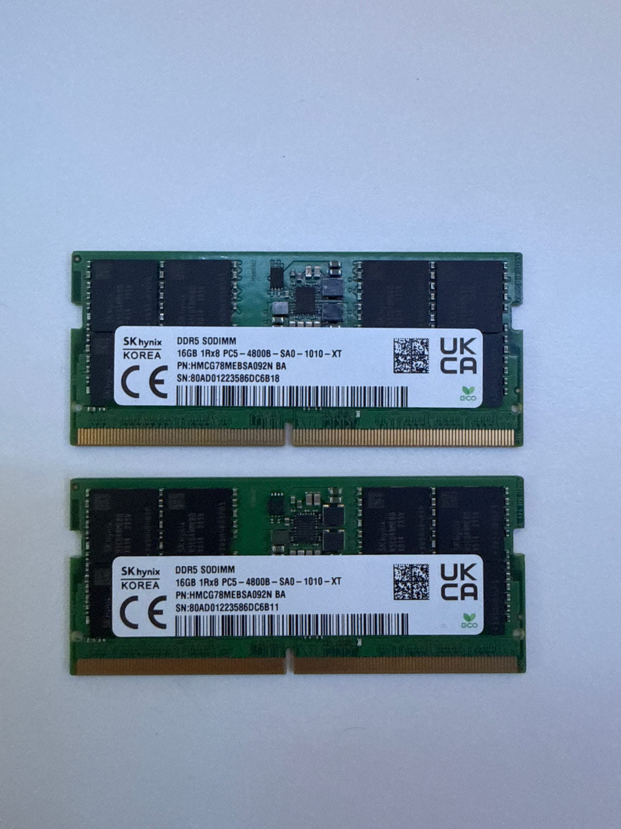 32GB DDR5 RAM til Laptop (2x16GB) - SK Hynix 4800MHz - Perfekt