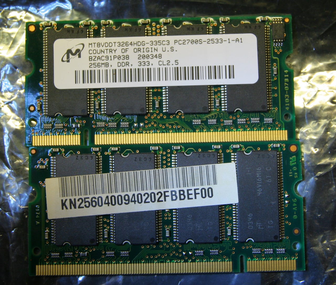 256 MB PC-2700 333 MHz 200 pin SO-DIMM DDR1 CL2.5 | DBA