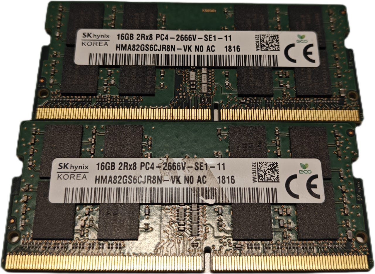 2x 16GB 2Rx8 PC4 2666V-SE1-11 | DBA