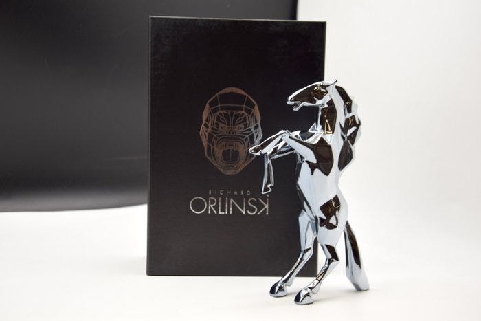 Richard Orlinski (1966) - Horse Spirit (Pearl Grey Edition) | DBA