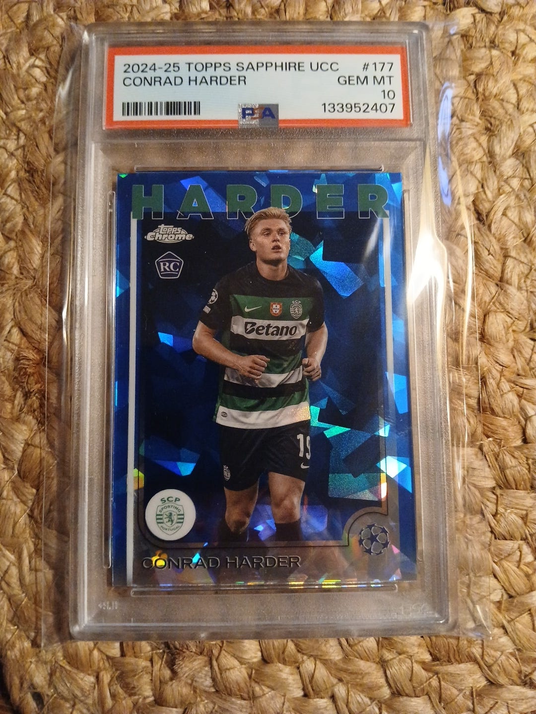 Conrad Harder rc rookie Topps sapphire psa 10 | DBA