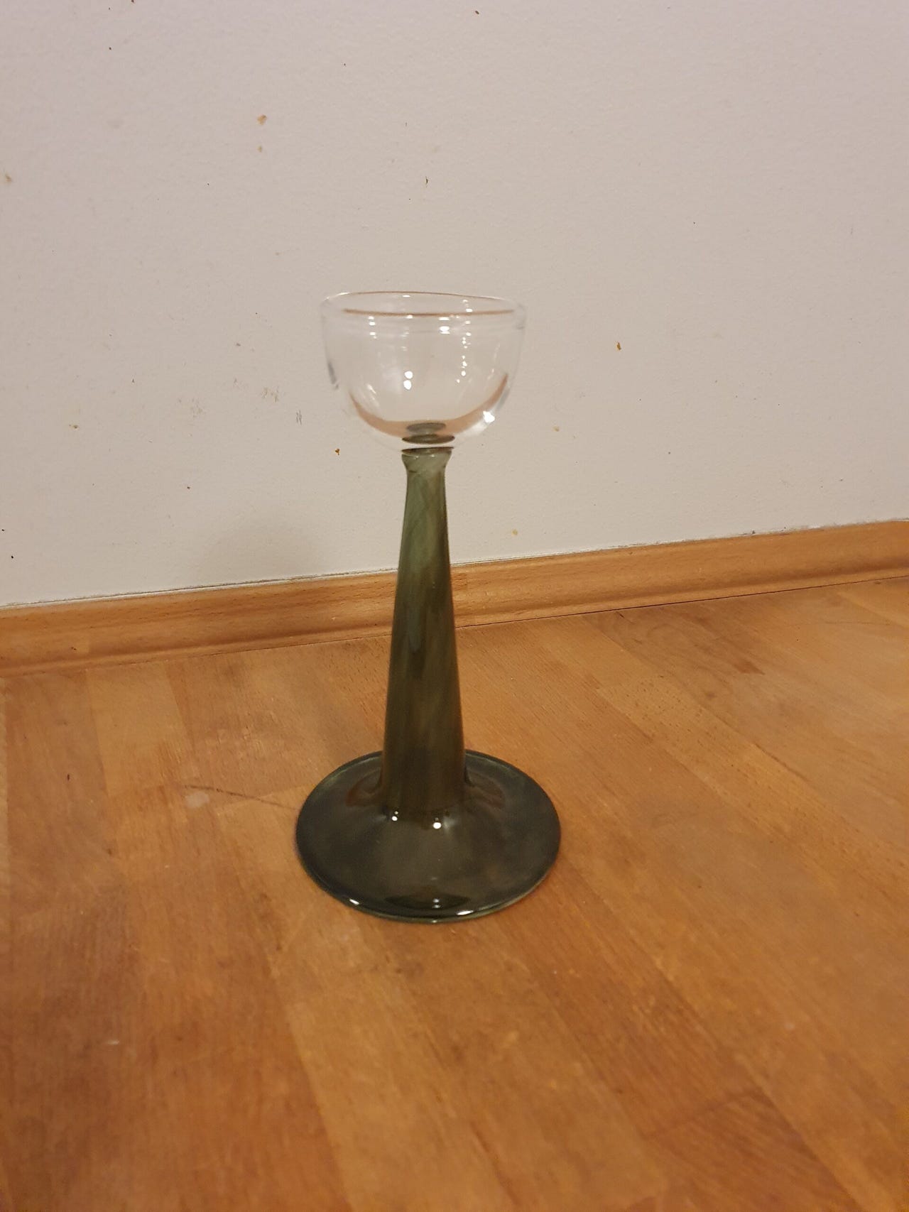 Holmegaard glas med grøn stilk | DBA