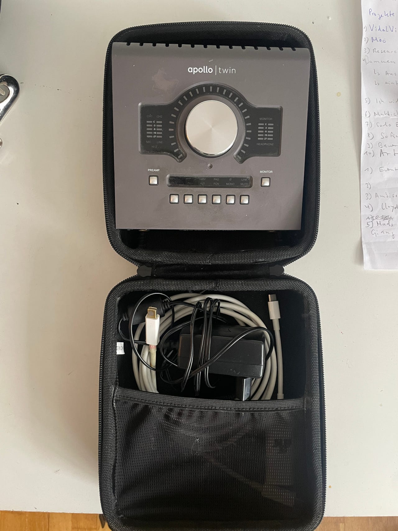 UAD Apollo Twin quad core + thunderbolt cable+adapter (mac) + case | DBA