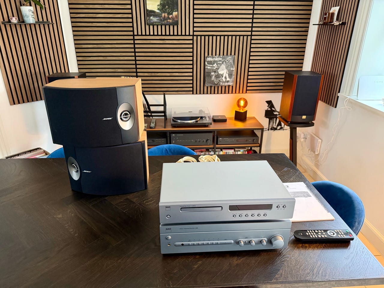 NAD C352, NAD545BEE, Bose 301V forstærker, spiller, højttalere | DBA