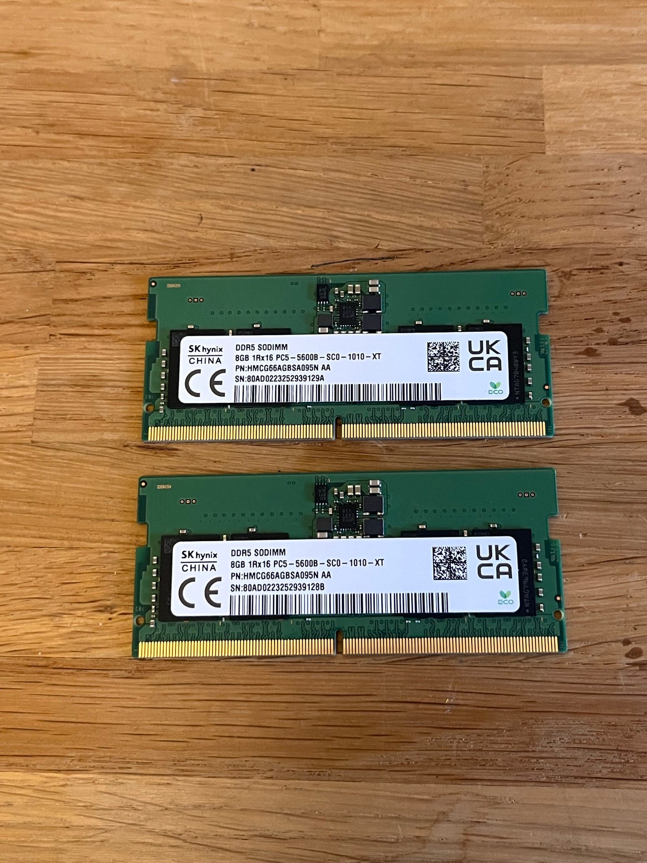 2 x 8 GB SK hynix DDR5 5600 MHz SODIMM Laptop RAM – Som nye! | DBA