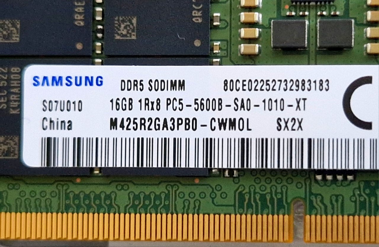 Samsung 16GB DDR5 SO-DIMM RAM | DBA