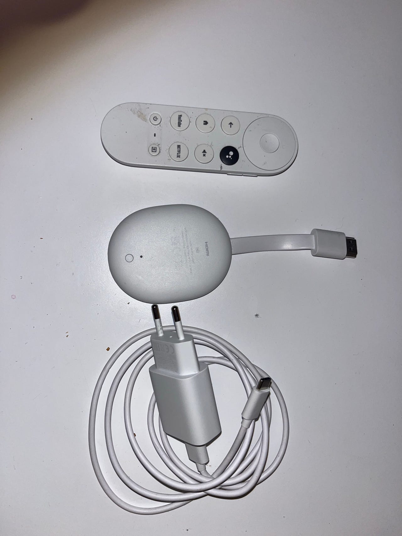 Google Chromecast med Google TV hvid | DBA