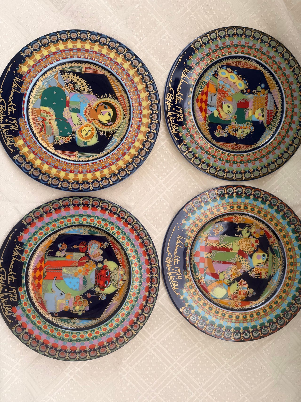 Björn Wiinblad juleplatter Weihnachten 1972-1974 | DBA