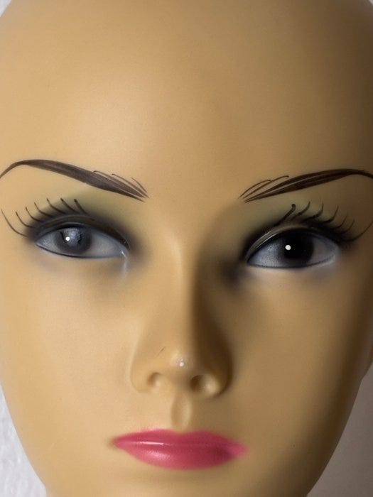 Mannequin - Vintage Female Mannequin Head from an Italian Hat Shop