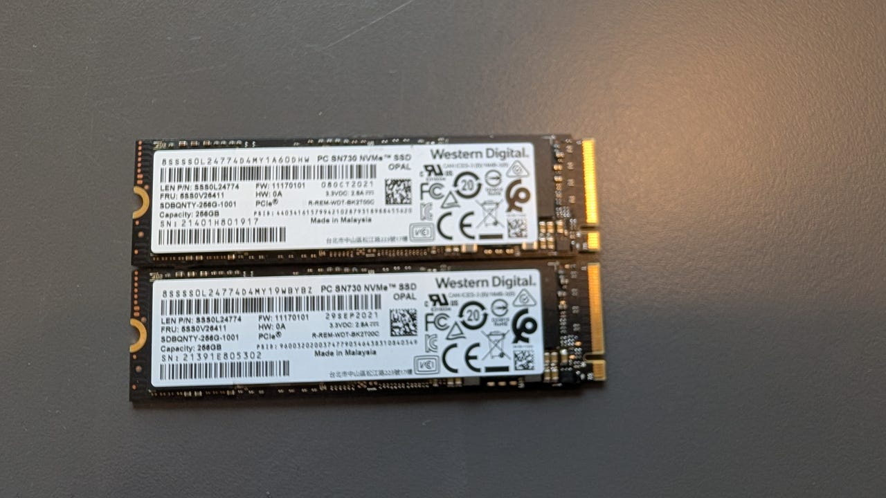 2 Stk. 256GB Western Digital PC SN730 NVMe SSD | DBA