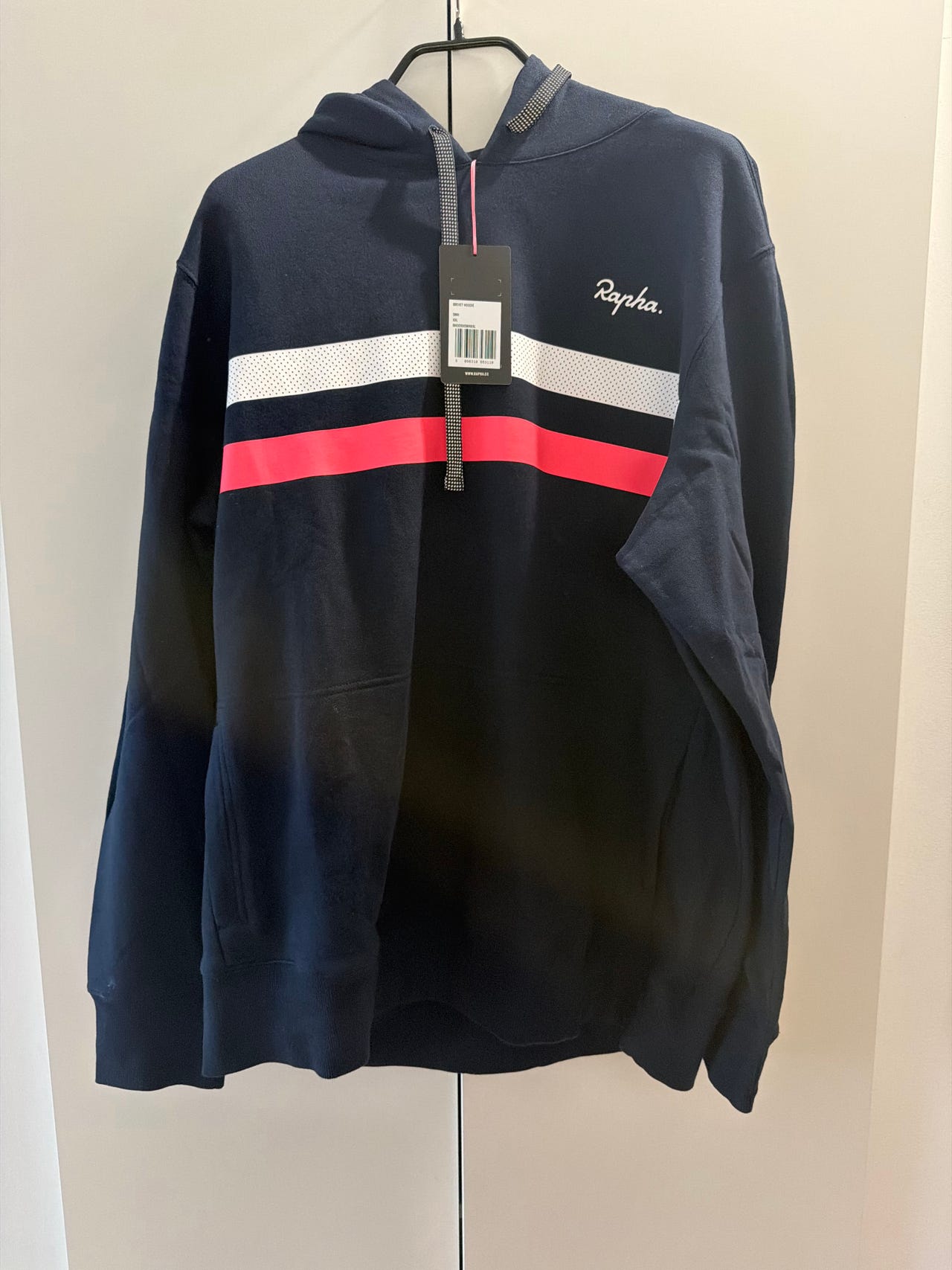 Rapha Brevet Hoodie – Navy/Pink – XXL – BNWT | DBA