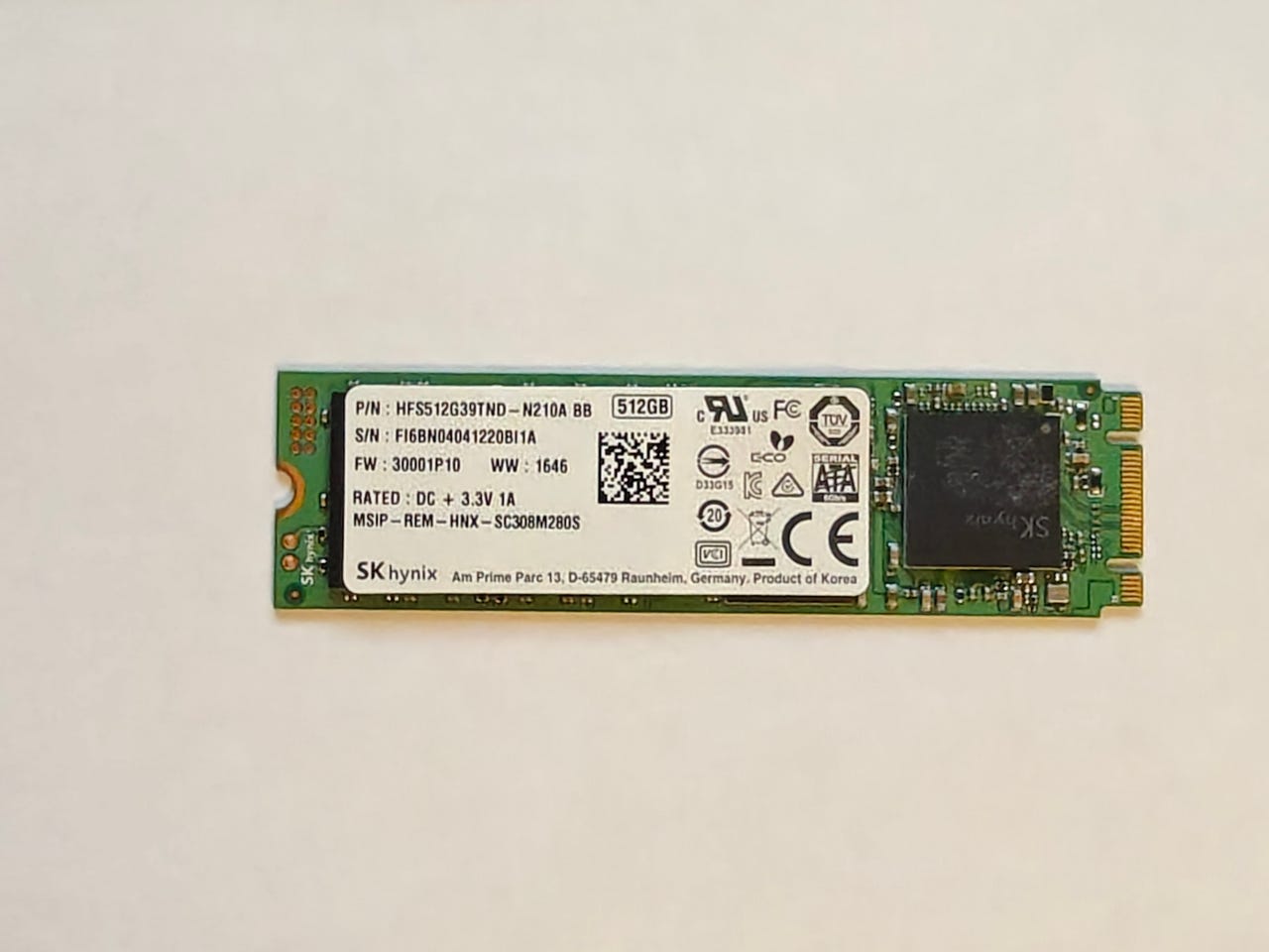 SKHynix 512GB M.2 SATA SSD | DBA