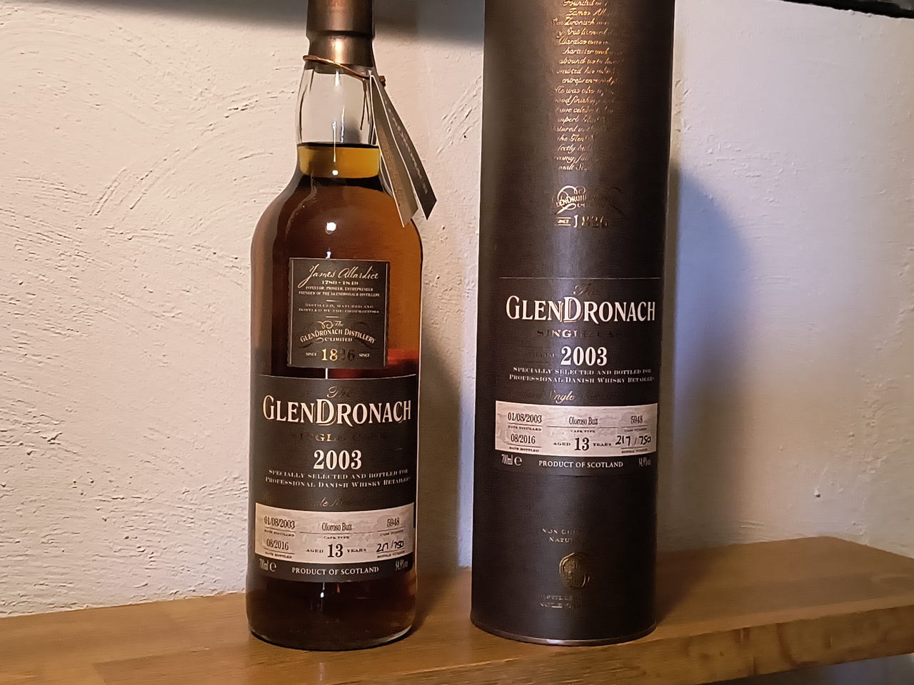 Glendronach 2003 Single Cask 13 år whisky 70 cl | DBA