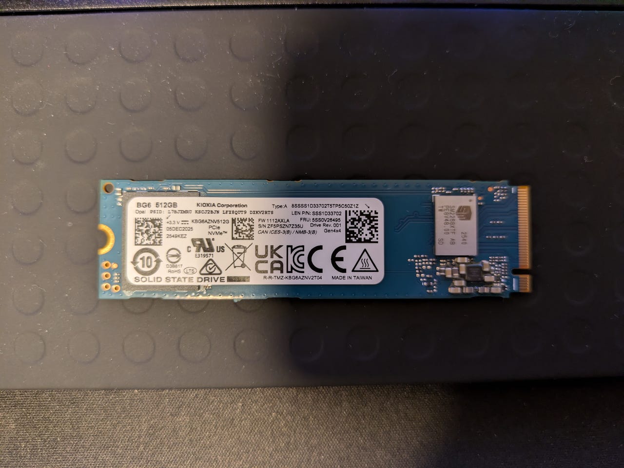 KIOXIA BG6 512GB NVMe SSD – PCIe 4.0 x4 – M.2 2280 | DBA