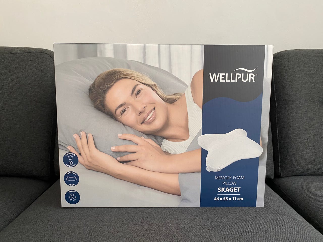 Wellpur Skaget memory foam pude 46x55x11 - nypris 599 kr