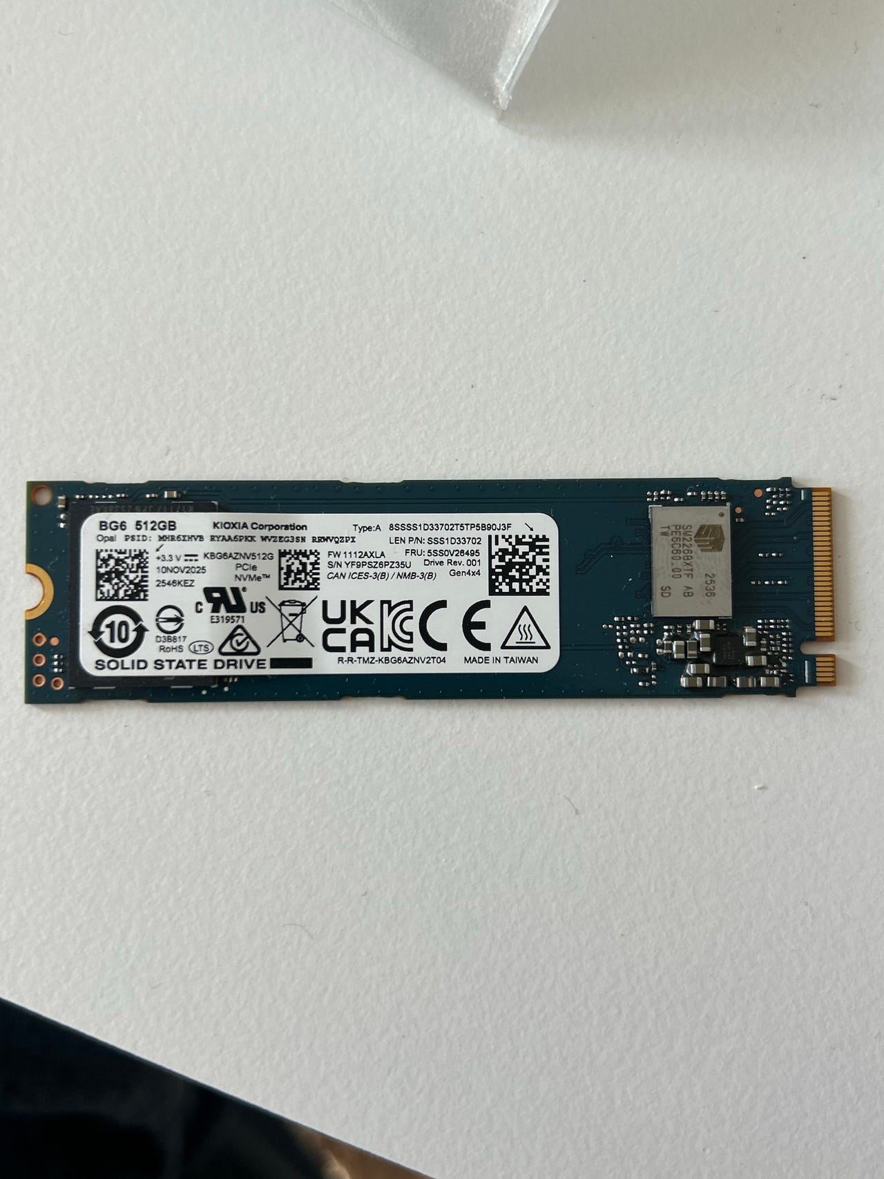Kioxia BG6 SSD M.2 NVMe 512 gb gen 4x4 | DBA