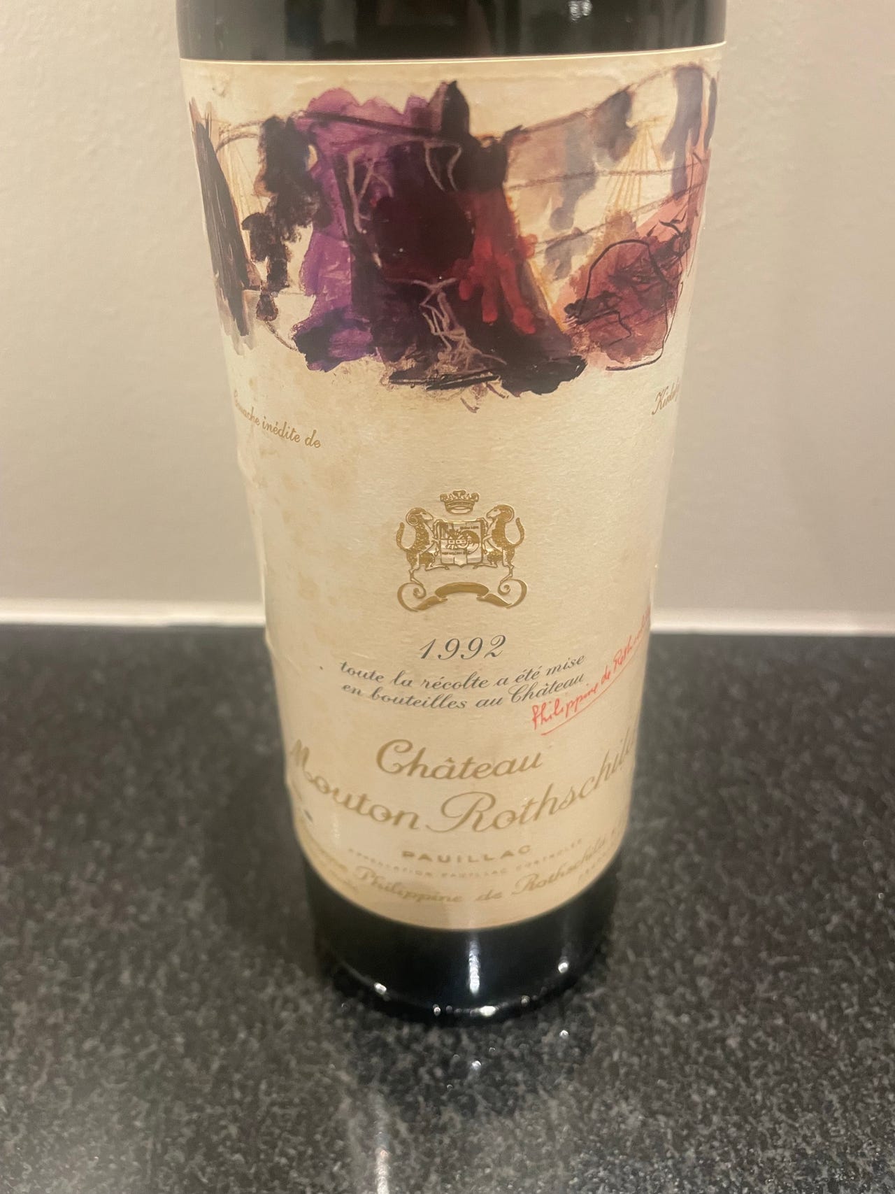 Chateau Mouton Rothschild 1992 rødvin | DBA