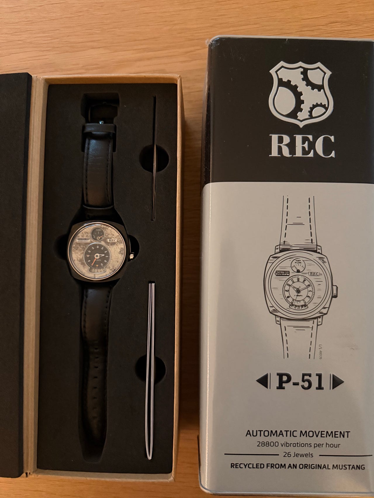 REC P-51 Automatic – Limited Edition – Ubrugt / Full Set | DBA