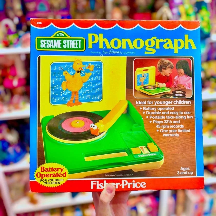 Sesame Street: Battery Operated Phonograph (Fisher Price, 80s) | DBA
