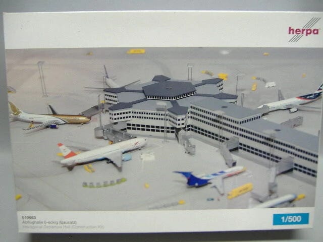 Herpa Hexagonal Departure Hall 1:500 – Lufthavnsterminal | DBA