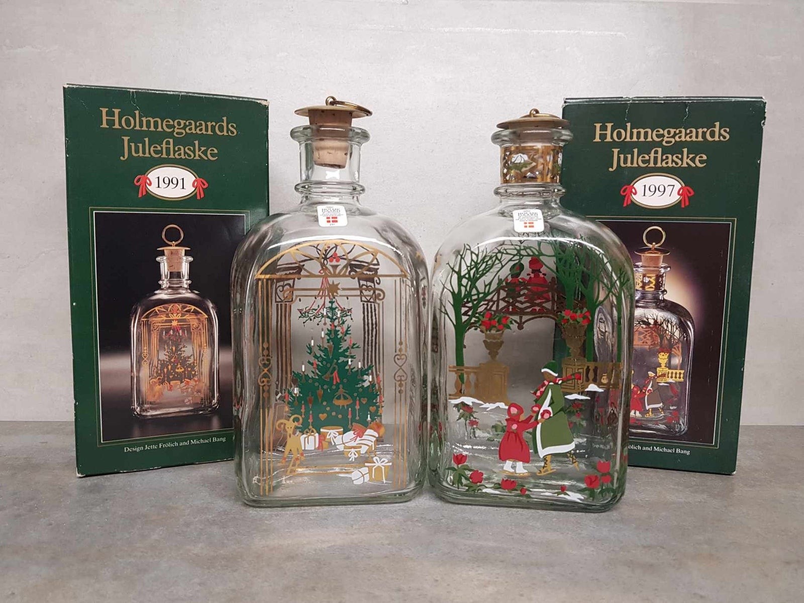 Holmegaard Juleflaske 1991/1987/1985 セット Holmegaard Juleflaske