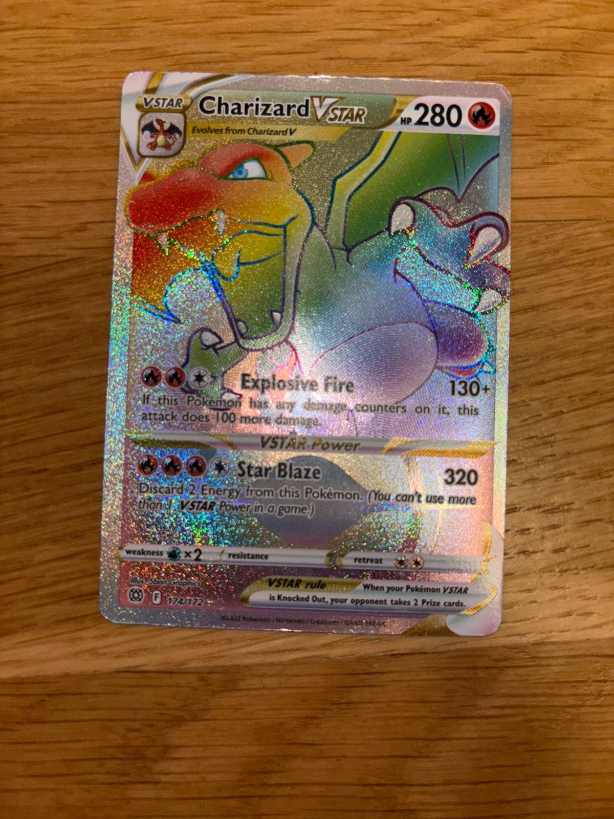 Pokemon kort Charizard VSTAR HP 280 174/172 Hyper Rare 2022 | DBA