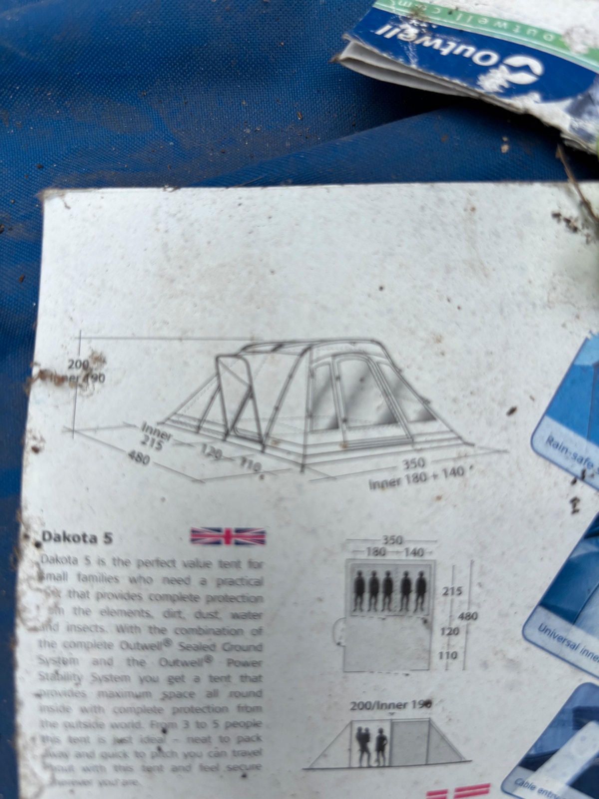 Measurement Outwell Oakland Xl Vango Airbeam Odyssey 400