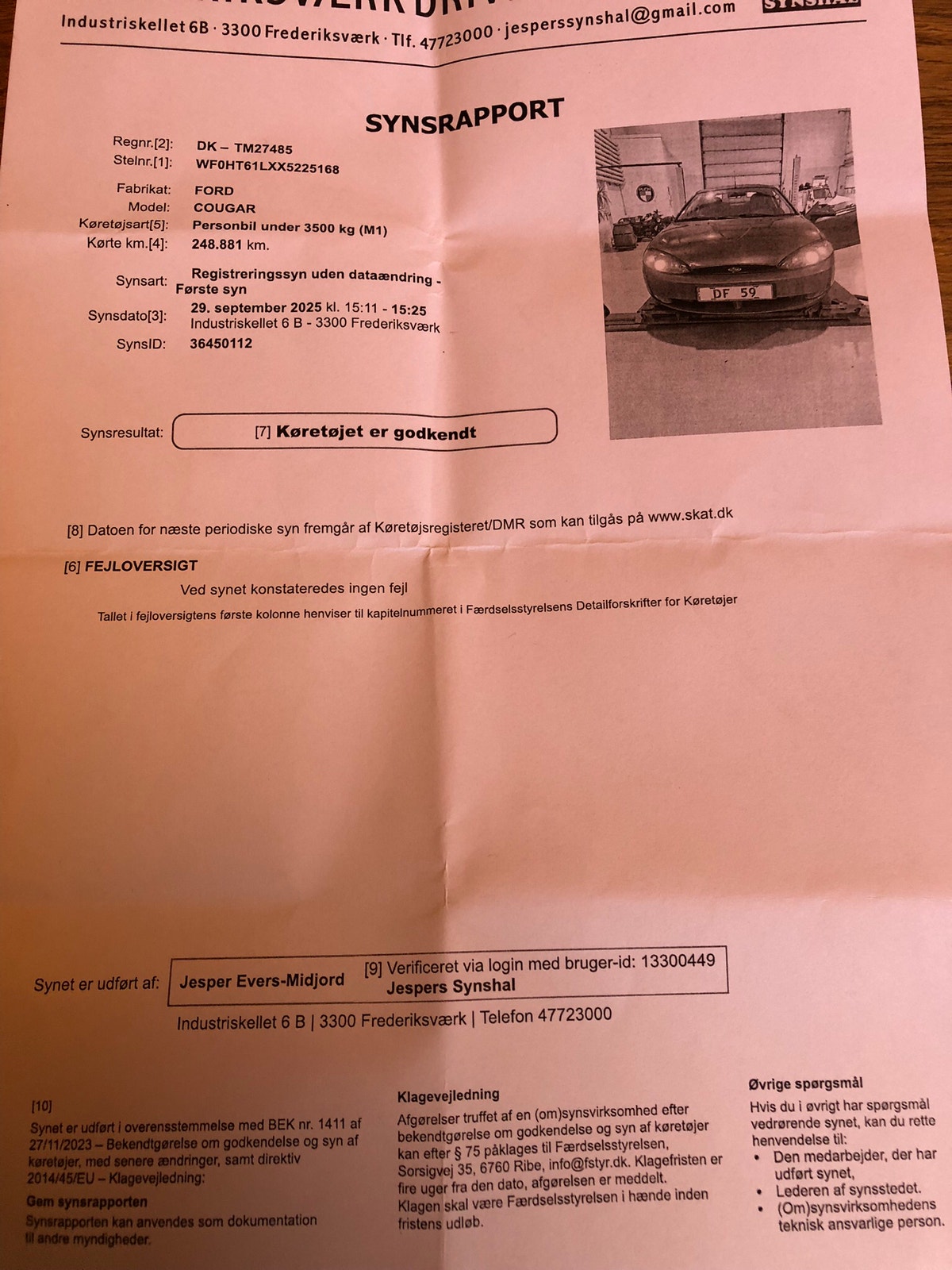 Ford Cougar – billede 5