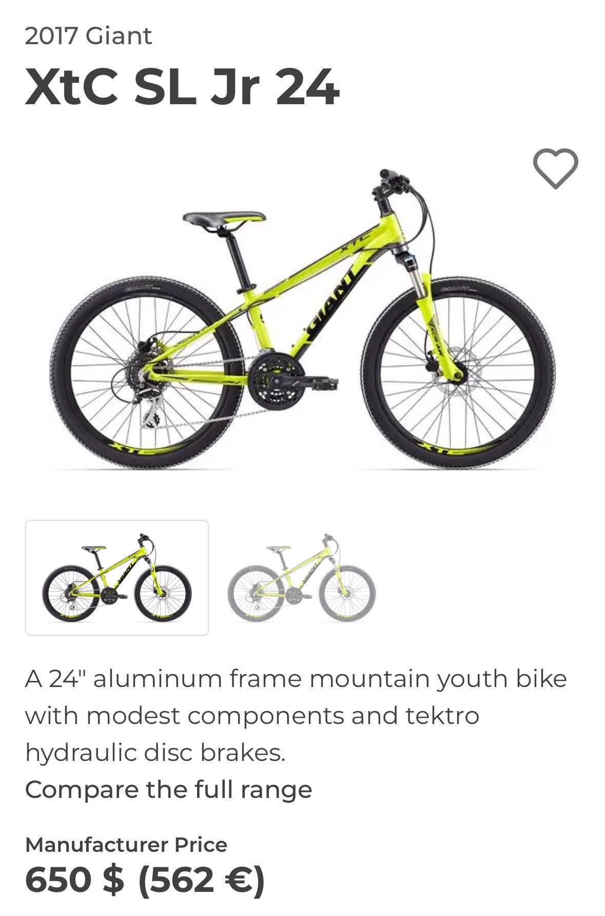 Giant MtB XtC SL Jr 24 DBA