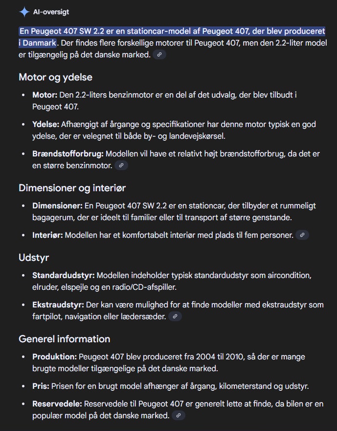 Peugeot 407 til salg hos Nabilli