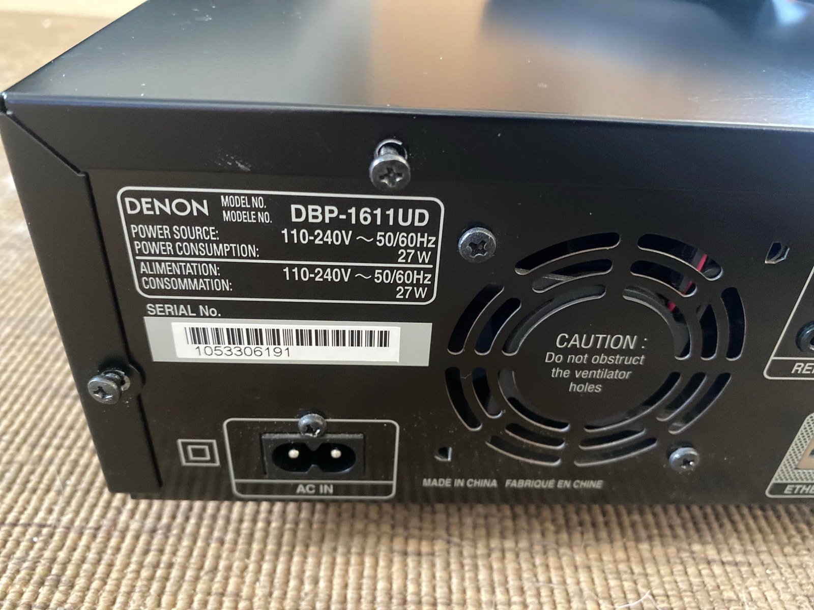 動作確認済) DENON DBP-1611UD ブラック Denon Dbp-1611 Ud Hi-end